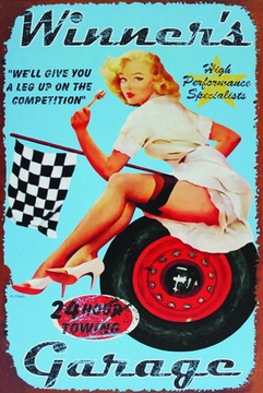 Tablica Ozdobna Blacha Winner's Garage