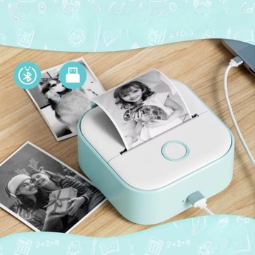 ПОРТАТИВНЫЙ МИНИ-ТЕРМОПРИНТЕР для НАКЛЕЙКИ ФОТО ЗАМЕТКИ PHOMEMO T02 BT