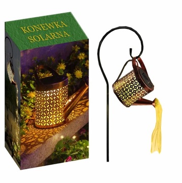 Lampa LED Solarna Gruntowa Ozdoba Konewka LED