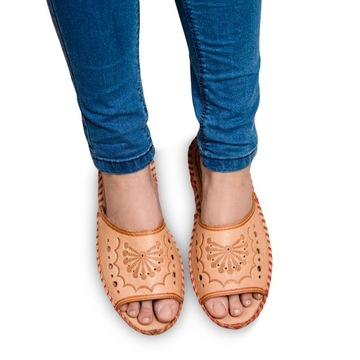 ТАПОЧКИ КОЖАНЫЕ ГОРСКИЕ ЖЕНСКИЕ, ДЫШАЩИЕ, размер 38