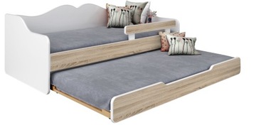 Łóżko podwójne dziecięce BELLA2 180x80 wysuwane sonoma