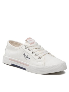 PEPE JEANS Tenisówki Brady Girl Basic PGS30543 Whi