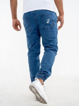 SPODNIE JEANSOWE MĘSKIE JOGGER Grube Lolo WYGODNE MODNE Niebieskie 2XL