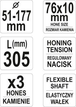 СТАНОК ДЛЯ ХОНИРОВАНИЯ ЦИЛИНДРОВ 51-177мм YATO