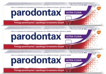 Parodontax Ultra Clean Pasta do zębów delikatna dla dziąseł 75 ml x 3 szt