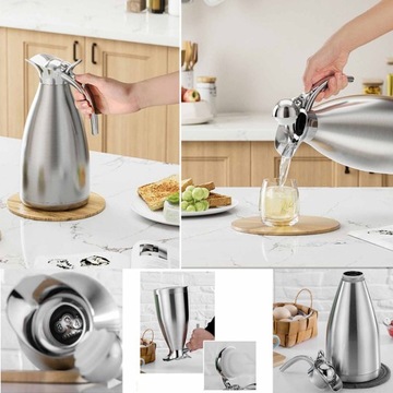 НАСТОЛЬНЫЙ ТЕРМОС КУВШИН ДЛЯ КОНФЕРЕНЦИЙ НЕРЖАВЕЮЩАЯ СТАЛЬ С КРЫШКОЙ 2Л