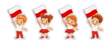 Ozdoba DUŻE DZIECI PATRIOTYCZNE 11 LISTOPADA (~A3)