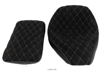 ВОДИТЕЛЬСКОЕ СИДЕНЬЕ ПАССАЖИРСКОЕ КОЖА АЛЬКАНТАРА YAMAHA XVS DRAG STAR 650 CUSTOM