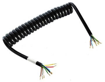 Przewód Spiralny Przedłużacz Kabel do przyczepy lawety 2,5m 12V 8 żył