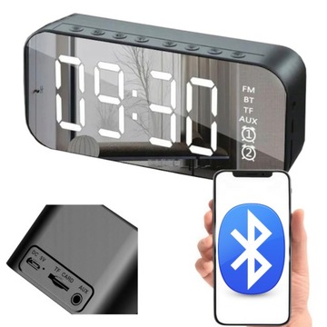 BUDZIK MŁODZIEŻOWY RADIOBUDZIK BLUETOOTH GŁOŚNIK