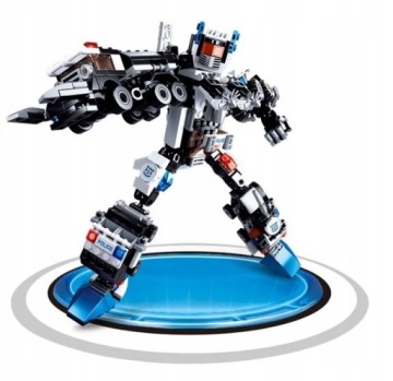 KLOCKI SLUBAN B0635 A-F ROBOT POLICYJNY 6w1 KOMPLET ZESTAW POLICJA
