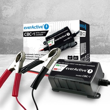 АККУМУЛЯТОРНЫЙ ВЫПРЯМИТЕЛЬ МИКРОПРОЦЕССОР 6В 12В EVERACTIVE 1А ОБСЛУЖИВАНИЕ