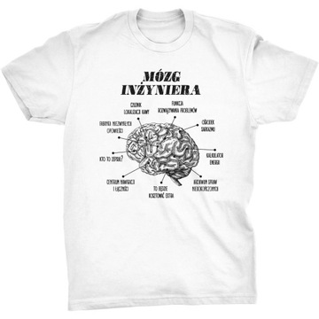 Koszulka Mózg Inżyniera Śmieszny Prezent