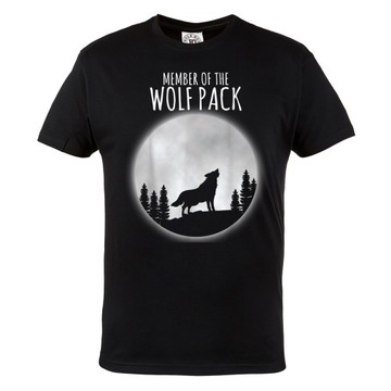 MĘSKA KOSZULKA Z WILKIEM WOLF WILK PEŁNIA KSIĘŻYCA