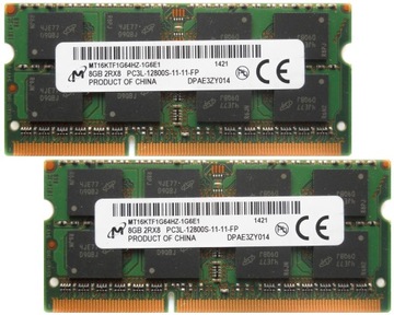 DDR3 16GB 2x8GB DDR3 SO-DIMM PC3L 12800S 1600MHz