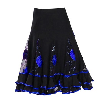 Spódnica do tańca Latin Dance Spódnica Sukienka Royal Blue