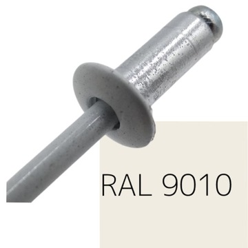 Nit nity zrywalny alu białe 4x8 Ral 9010 500szt