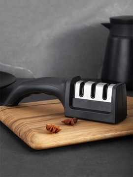 ТОЧИЛКА КУХОННЫХ НОЖЕЙ ДЛЯ НОЖНИЦ КОМПАКТНАЯ ТРЕХФАЗНАЯ КОЛЕСО 3в1 ОСТРОЕ