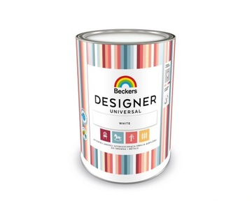 Beckers Designer 1L farba emalia akrylowa biała
