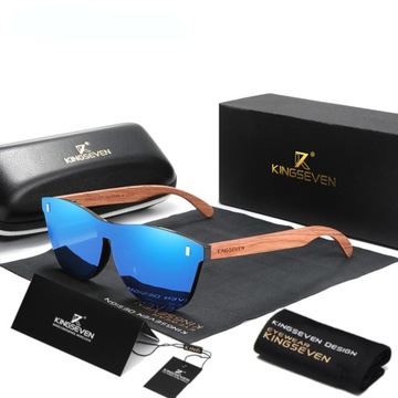 Okulary przeciwsłoneczne KINGSEVEN UV400 DREWNIANE MODEL NA 2024