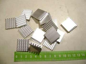 RADIATOR 25x25x5mm do BGA , GRAFIKI 2,5cm silver
