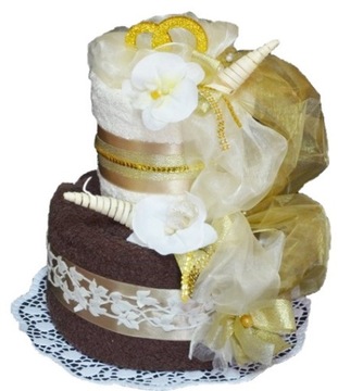 ОРИГИНАЛЬНЫЙ красивый свадебный подарочный торт из полотенца