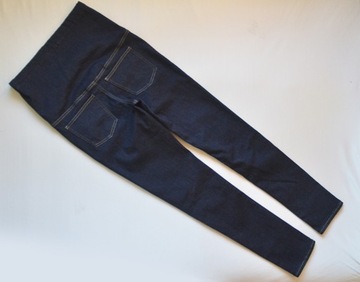 NOWE Spodnie ciążowe jeansowe wygodne ciąża rurki granatowe UNIQLO 36/S