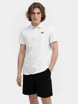 KOSZULKA MĘSKA POLO 4F POLÓWKA SPORTOWA T-SHIRT BAWEŁNIANY SS24M129