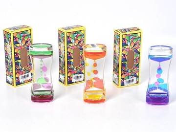 Klepsydra z płynnym żelem; 14x5x3cm, Box.