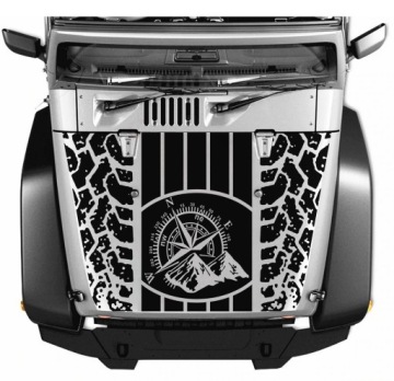 Nalepka Grafika na auto Masku Jeep Kompas Off Road Běžník 166x100