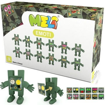 KLOCKI MELI FIGURKI EMOTI ARMY 12 sztuk