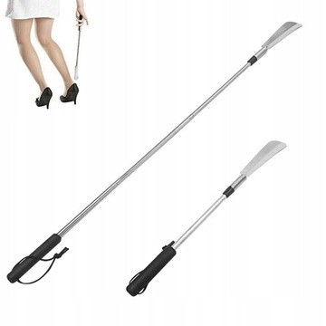 Długa srebrna Łyżka Do Butów Stal Nierdzewna