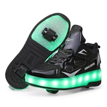 BUTOROLKI BUTY LED Z KÓŁKAMI WROTKI ROLKI