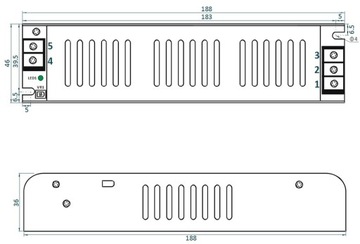 ZASILACZ MODUŁOWY DO TAŚM LED 12V 120W 10A ADLER TRANSFORMATOR MONTAŻOWY