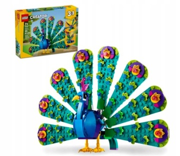 НАБОР БЛОКОВ 3В1 LEGO 31157 ЭКЗОТИЧЕСКИЙ ПАВЛИН В ПОДАРОК ​​ОРИГИНАЛЬНАЯ БАБОЧКА