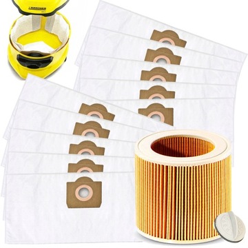10x WORKI FILTR DO ODKURZACZA KARCHER WD3 SE4001 WD2 PLUS KWD V-17 V-15 V12