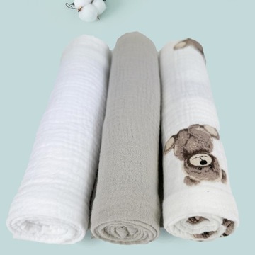 Подгузники Plumeri Muslin, набор из 3 цветов, 70х70 см.