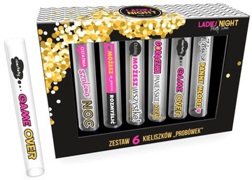 Zestaw 6 Kieliszków Probówek 60ml - Ladies Night
