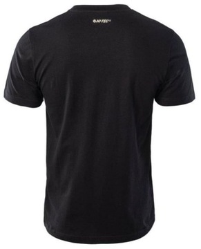 ФУТБОЛКА МУЖСКАЯ HI-TEC ИЗ ХЛОПКА, ЧЕРНАЯ