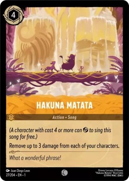 Disney Lorcana 1TFC #027 Common Hakuna Matata Foil