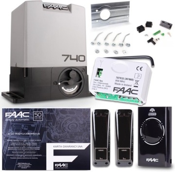 Napęd siłownik FAAC 740 3xXT4 +enkoder +XP20D KPL!