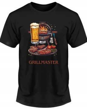 Koszulka męska GrillMaster Mistrz Grilla i Piwa T-shirt męski