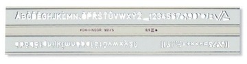 KOH-I-NOOR Szablon cyfrowo-literowy 5 mm