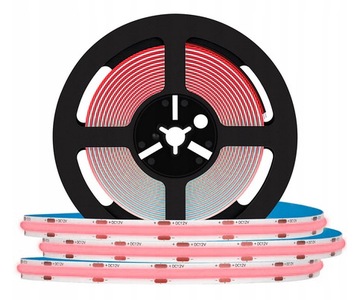 Taśma LED COB 12W IP20 czerwona ROLKA