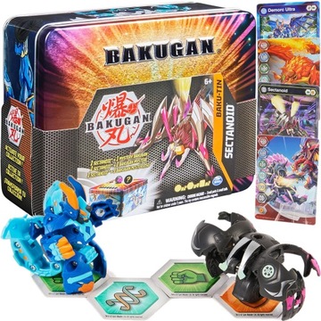 BAKUGAN BAKU-TIN PUSZKA KOLEKCJONERA + DARKUS SECTANOID + MYSTERY BAKUGAN