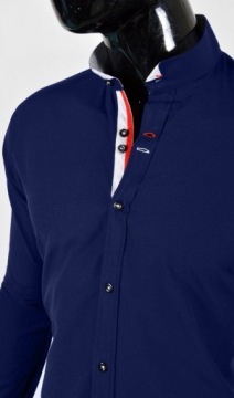 Мужская повседневная рубашка с воротником-стойкой на каждый день, гладкая НОВИНКА