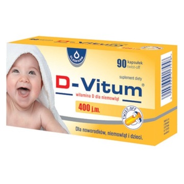 D-vitum 400 witamina D dla niemowląt 90 kaps twist