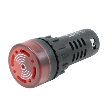 LAMPKA KONTROLKA STEROWNICZA LED BUZZER 12V 28mm
