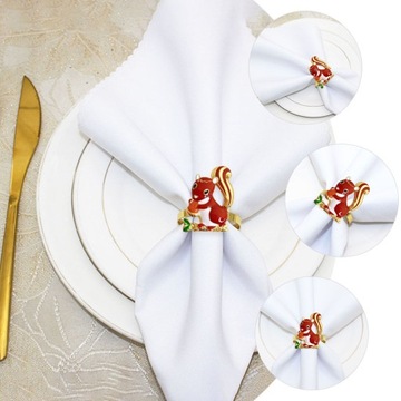 МЕТАЛЛИЧЕСКИЕ КОЛЬЦА ДЛЯ САЛФЕТОК УКРАШЕНИЯ НА СТОЛ 6 ШТ.