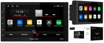 RADIO SAMOCHODOWE 2DIN 7'' KRUGER&MATZ ANDROID AUTO 12 2/32GB GPS WI-FI BT